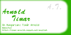arnold timar business card