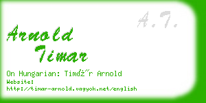 arnold timar business card